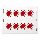 Custom Tomato Red Splatter Return Labels (Vorne)