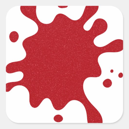 Custom Tomato Red Splatter Stickers (White Base) (Vorderseite)