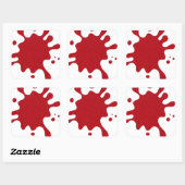 Custom Tomato Red Splatter Stickers (White Base) (Blatt)