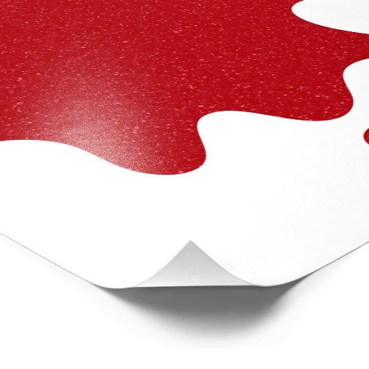 Custom Tomato Red Splatter White Background Poster (Ecke)