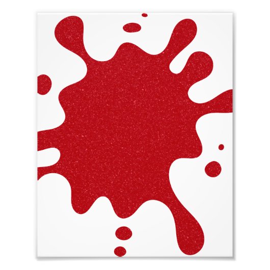 Custom Tomato Red Splatter White Background Poster (Vorne)