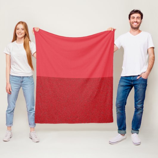 Custom Tomato Red Split Fleece Blanket (Beispiel)