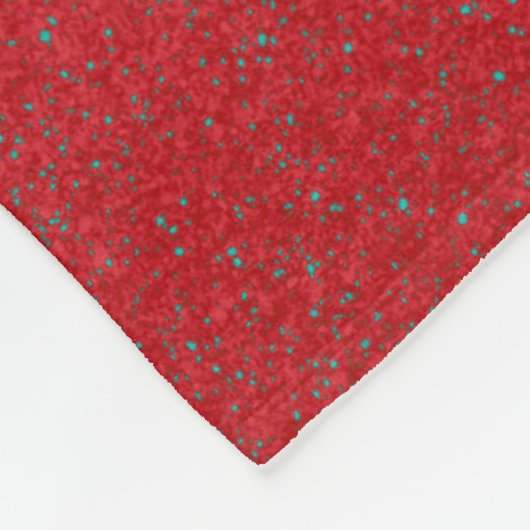 Custom Tomato Red Split Fleece Blanket (Ecke)