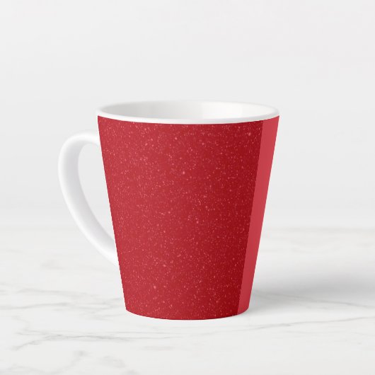 Custom Tomato Red Split Latte Mug Milchtasse (Linke Ecke)