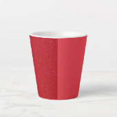 Custom Tomato Red Split Latte Mug Milchtasse (Vorderseite)