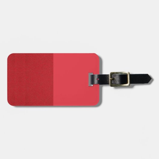 Custom Tomato Red Split Luggage Tag Gepäckanhänger (Vorderseite horizontal)
