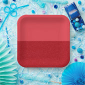 Custom Tomato Red Split Paper Plates Pappteller (Party)