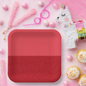 Custom Tomato Red Split Paper Plates Pappteller (Party)