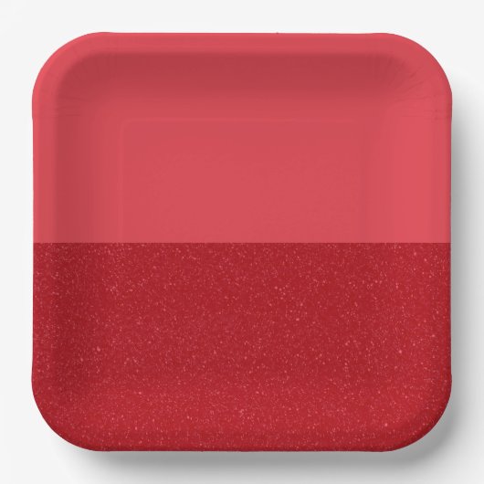 Custom Tomato Red Split Paper Plates Pappteller (Vorderseite)
