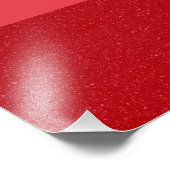 Custom Tomato Red Split Poster: glatt + texturiert Fotodruck (Ecke)