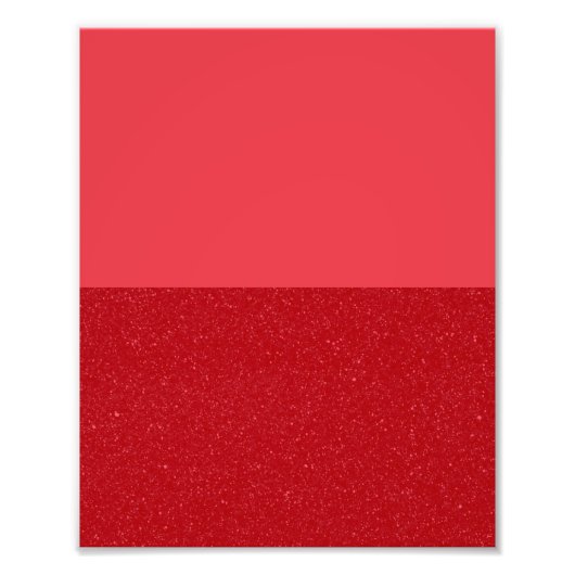Custom Tomato Red Split Poster: glatt + texturiert Fotodruck (Vorne)