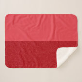 Custom Tomato Red Split Sherpa Blanket Sherpadecke (Vorderseite (Horizontal))