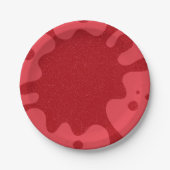 Custom Tomato Red Spritzer Paper Teller (Vorderseite)