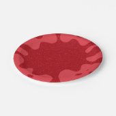 Custom Tomato Red Spritzer Paper Teller (Schrägansicht)