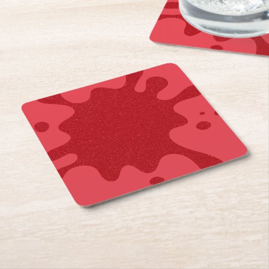 Custom Tomato Red Spritzer Paper Untersetzer (angewinkelt)