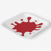 Custom Tomato Red Spritzer Party Paper Plate Pappteller (Gewinkelt)