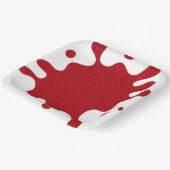 Custom Tomato Red Spritzer White Plate Pappteller (Gewinkelt)