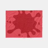 Custom Tomato Red Tropfen Fleece Blanket (Vorderseite (Horizontal))