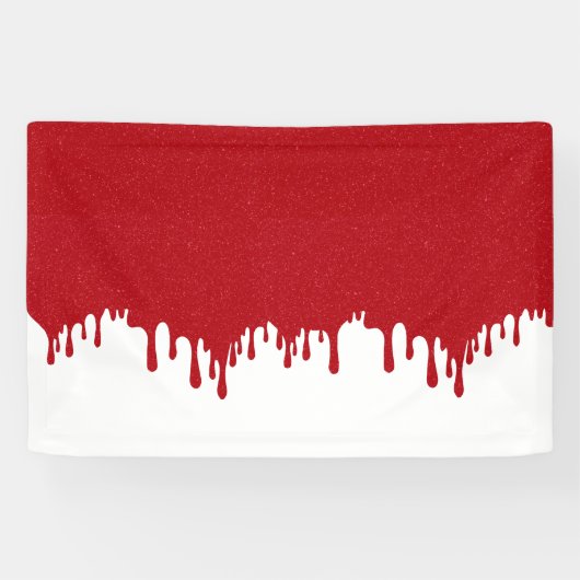 Custom Tomato Red Tropfen Gloss Banner (Horizontal)