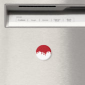 Custom Tomato Red Tropfen Magnet - Bold & Editable (In Situ (Geschirrspüler))