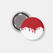 Custom Tomato Red Tropfen Magnet - Bold & Editable (Vorderseite/Rückseite)