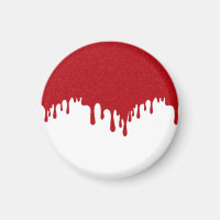 Custom Tomato Red Tropfen Magnet - Bold & Editable