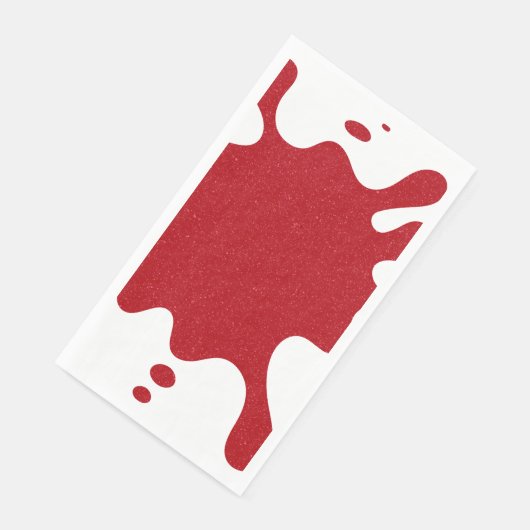 Custom Tomato Red Tropfen Musterpapier Napkins Serviette (Ecke)