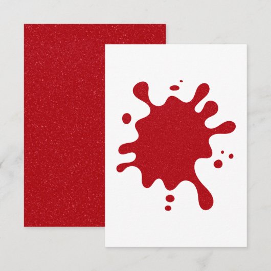 Custom Tomato Red UAWG Flat Response Card RSVP Karte (Vorne/Hinten)