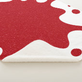 Custom Tomato Red & White Splash Sherpa Blanket Sherpadecke (3/4)