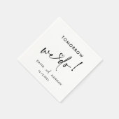 Custom Tomorrow wir machen Probe Dinner Black Serviette (Ecke)