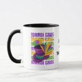 Custom Top Hat Feathers MARDI GRAS Tasse (Links)