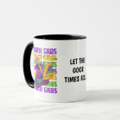 Custom Top Hat Feathers MARDI GRAS Tasse (Vorderseite Links)