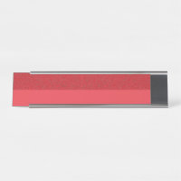 Custom Top Texture Metal Name Plate - Tomato Red