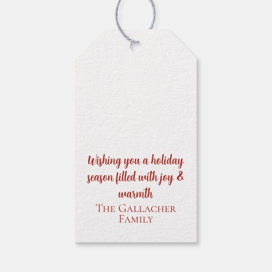 Custom Topiary Christmas Tree Geschenkanhänger (Rückseite)