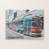 Custom Toronto Bus Street Car Light Rail City Puzzle (Horizontal)