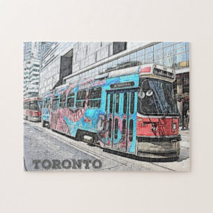 Custom Toronto Bus Street Car Light Rail City Puzzle