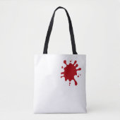 Custom Tote Bag – Red Splash Print Tasche (Vorderseite)