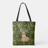 Custom tote bag with whitetail design tasche (Rückseite)