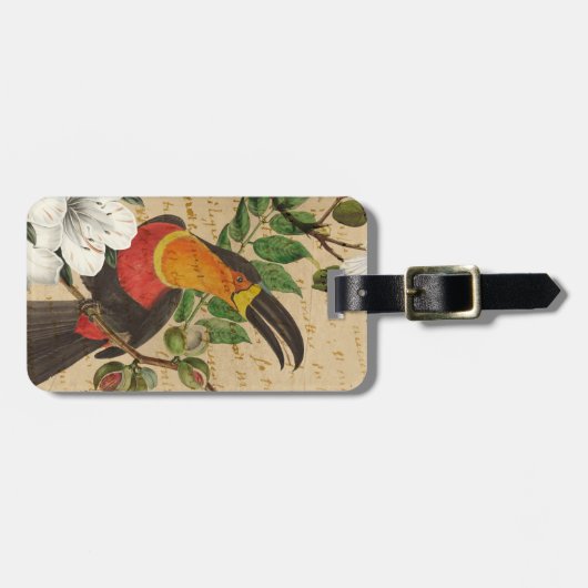 Custom Toucan Tropical Gepäckanhänger (Vorderseite horizontal)