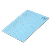 Custom tournament draw template for 64 players notizblock (angewinkelt)