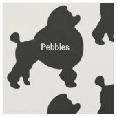 Custom Toy Poodle Dog Silhouette Stoff (Nahaufnahme)