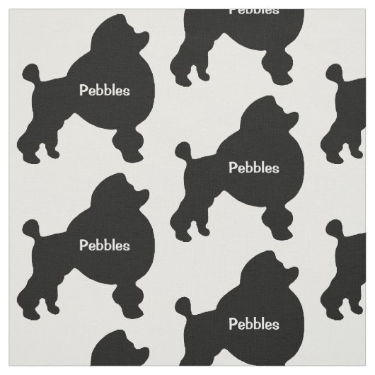 Custom Toy Poodle Dog Silhouette Stoff (Muster)