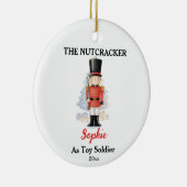 Custom Toy Soldier Nutcracker Photo Christmas Keramik Ornament (Rechts)