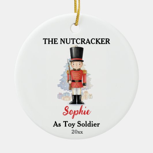 Custom Toy Soldier Nutcracker Photo Christmas Keramik Ornament (Vorne)