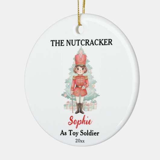 Custom Toy Soldier Nutcracker Photo Christmas Keramik Ornament (Links)