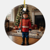 Custom Toy Soldier Nutcracker Photo Christmas Keramik Ornament (Hinten)