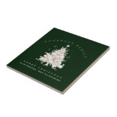 Custom traditional family white Christmas tree Fliese (Seite)