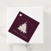 Custom traditional family white Christmas tree Geschenkanhänger (Beispiel)