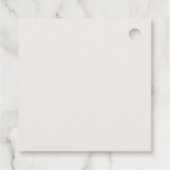 Custom traditional family white Christmas tree Geschenkanhänger (Rückseite)