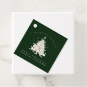 Custom traditional family white Christmas tree Geschenkanhänger (Beispiel)